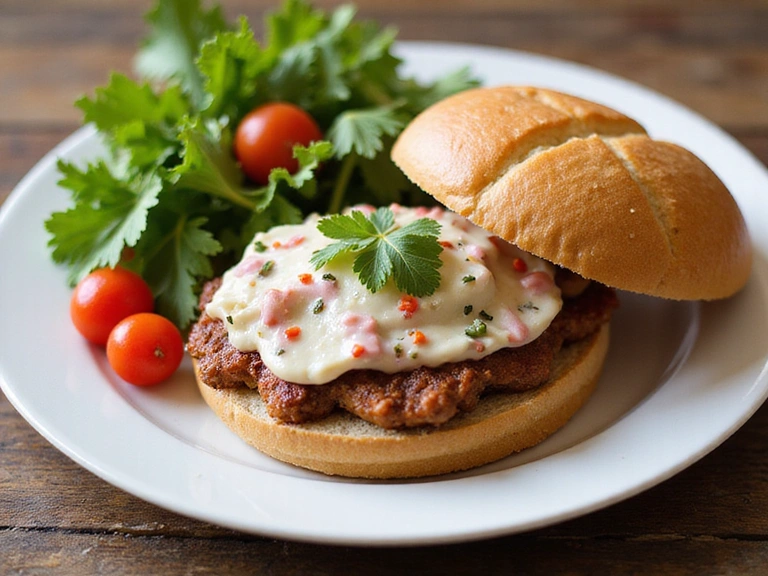 A visually appealing, balanced plate of food with fresh ingredients, representing a personalized meal plan